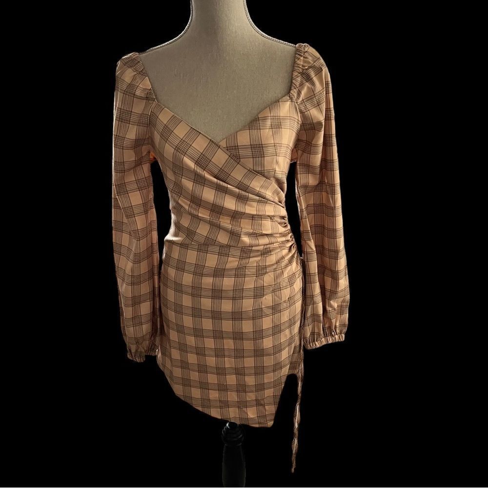 4SI3NNA SYDNEY Plaid Mini DRESS Size XS New Without Tags
